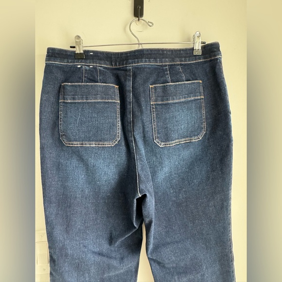 New Talbots High Waist Sailor Flare Leg Jeans Women’s 14P - Picture 8 of 12
